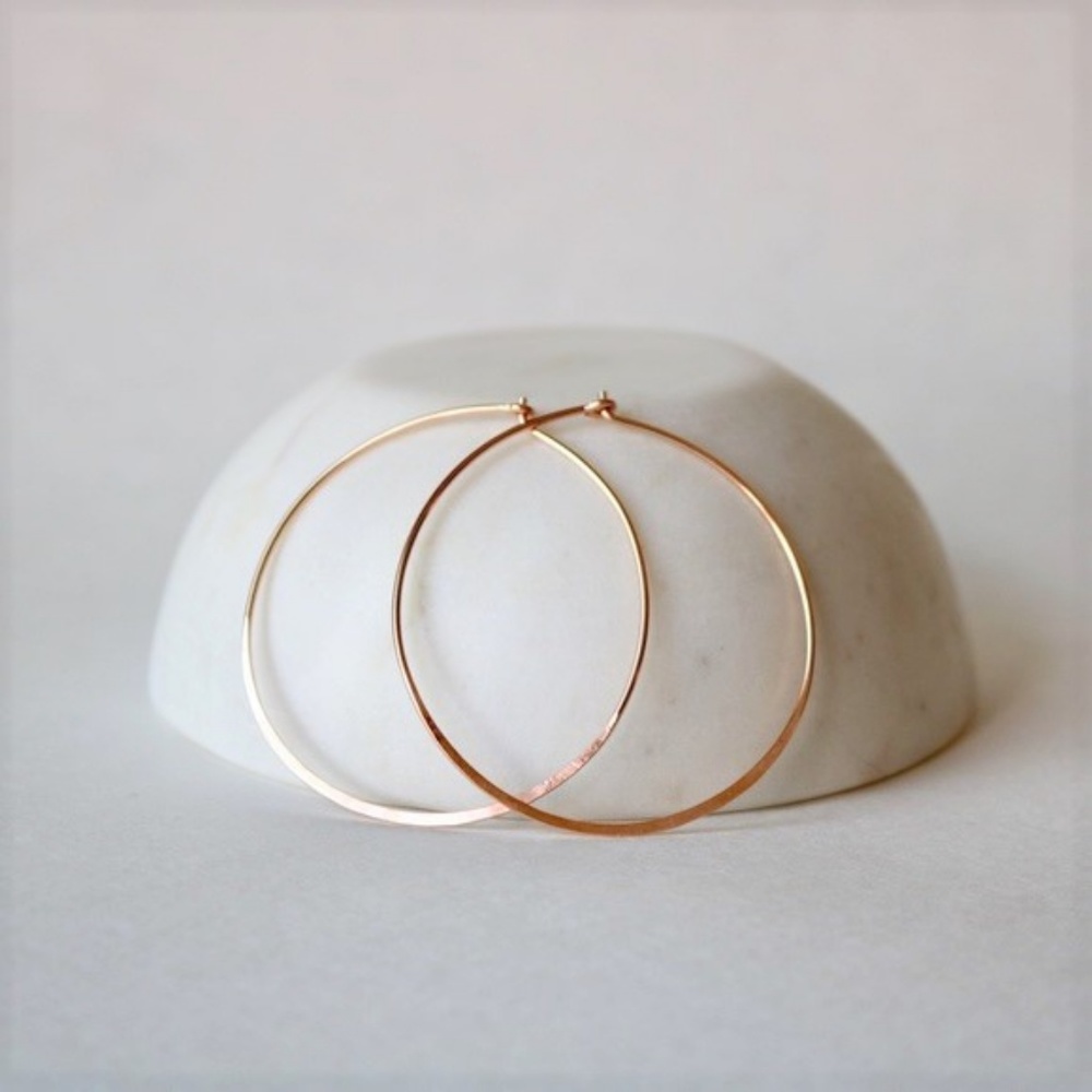 Agapantha Rose Gold Hoop Earrings